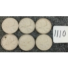 Image 1 : LOT OF 6 - 1957-1966 CDN 25 CENT COINS