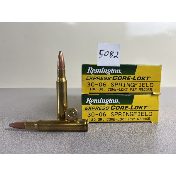 AMMO: 40X REMINGTON .30-06 180GR. CORE-LOKT 