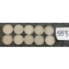 Image 2 : LOT OF 10 - 1943-1949 CDN 10 CENT COINS