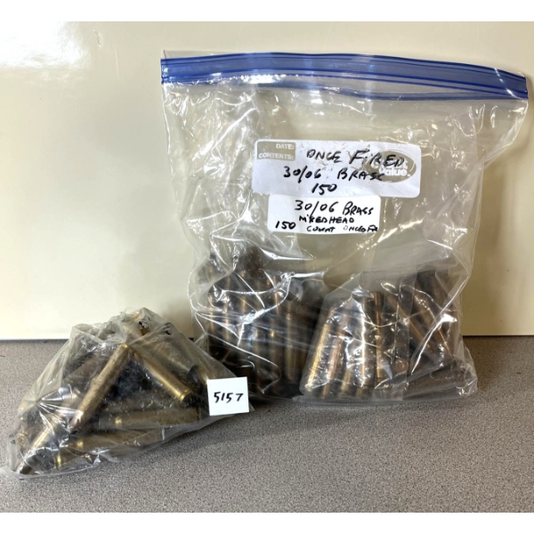BRASS: APPROX 150X MIXED .30-06 