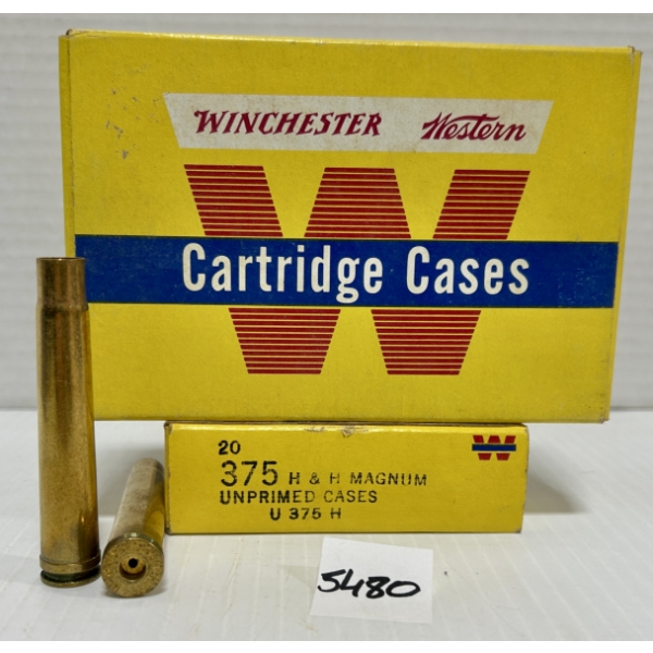 BRASS: 40X WINCHESTER .375 H&H MAG - AS NEW