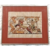 Image 1 : CHARIOT HUNTING SCENE MURAL - FRAMED MIXED MEDIA ON PAPYRUS