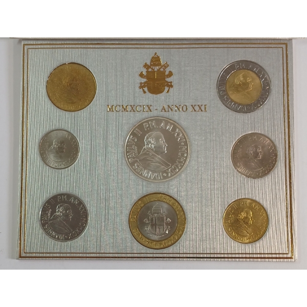 1999 VATICAN COIN SET - UNCIRCULATED