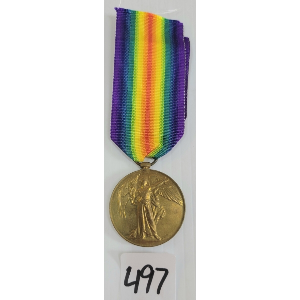 WWI VICTORY MEDAL - 451974 PTE. J.E. BOSLEY 58 CAN. INF.