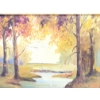 Image 2 : AUTUMN CREEK BY E. MYLE - FRAMED OIL ON CANVAS BOARD