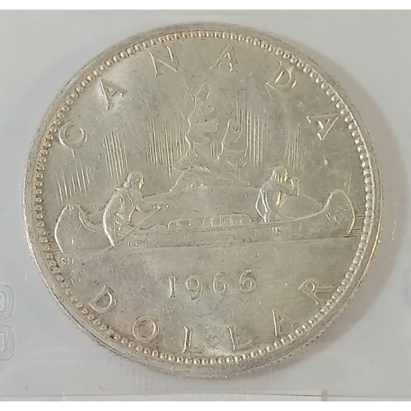 1966 CDN SILVER DOLLAR - CCCS GRADED