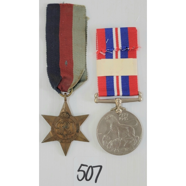 LOT OF 2 - WWII SOUTH AFRICA MEDALS - C274839 J. JEFFRIES (S.A. FORCES)
