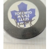 Image 5 :   LOT OF 3 - SIGNED TORONTO MAPLE LEAFS HOCKEY PUCKS - DAVE ANDREYCHUK, KEN DRYDEN & WENDEL CLARK