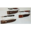 Image 1 : LOT OF 3 - POST KNIVES W/ LEATHER SHEATHS