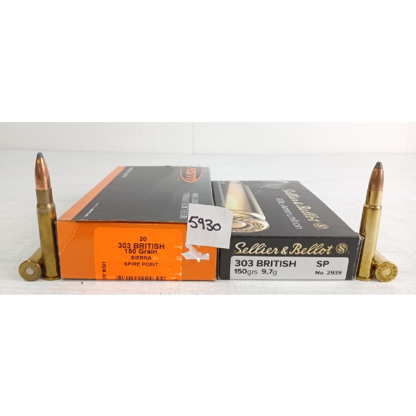 AMMO: 40X S&B & HSM .303BRIT - 150GR - SP
