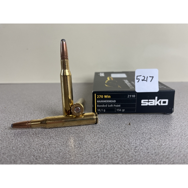 AMMO: 20X SAKO .270 WIN 156 GR. HAMMERHEAD BONDED SP 