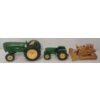 Image 3 : LOT OF 5 - DIECAST & PLASTIC MODEL JOHN DEERE TRACTORS & CAT DOZER