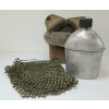 Image 3 : LOT OF 2 - WWII CDN MK II HELMET NET & WWII U.S. CANTEEN W/ WEB GEAR