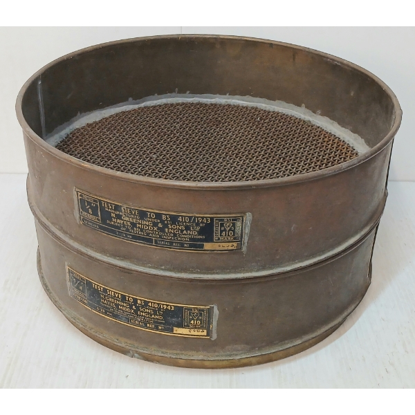 PAIR OF N. GREENING & SONS BRASS TEST SIEVES