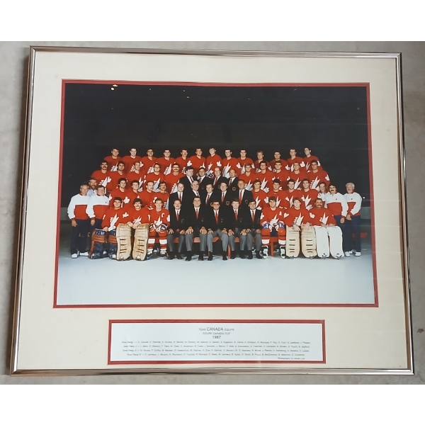 1987 TEAM CANADA CANADA CUP - COMMEMORATIVE FRAME