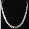 Image 2 : PLATINUM PLATED TRIPLE TWISTED SERPENTINE NECKLACE