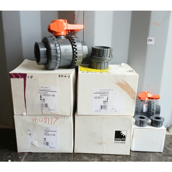LOT OF 5 - IPEX PVC VALVES