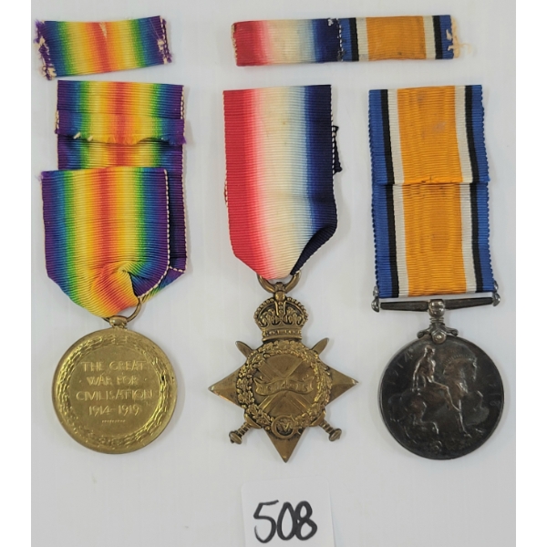 LOT OF 3 - WWI MEDALS - 38883 PTE. J. MCKEOWN R.A.M.C.