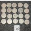 Image 1 : LOT OF 20 - 1939-1966 CDN 25 CENT COINS