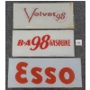 Image 1 : LOT OF 3 - B-A 98, ESSO & VELVET 98 GAS PUMP PLATES
