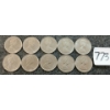Image 2 : LOT OF 10 - 1968 CDN 25 CENT COINS