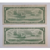 Image 2 : LOT OF 2 - 1954 CDN DOLLAR REPLACEMENT BANKNOTES