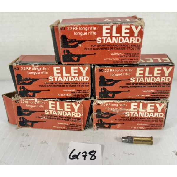 AMMO:  APPROX 225X ELEY .22 LR LRN