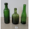 Image 2 : LOT OF 3 - GREEN TINT EMBOSSED BOTTLES - INCL SODA WATER, MASON BEVERAGES, ETC.
