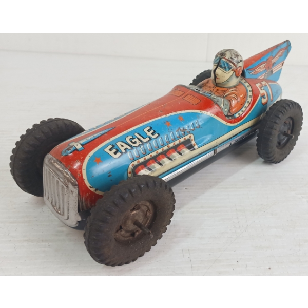 I.Y. METAL TOYS TIN FRICTION EAGLE RACE CAR