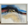 Image 1 : ABSTRACT WINTER HOME BY BILL MEIER (PRS CDN ARTIST) - FRAMED OIL ON CANVAS