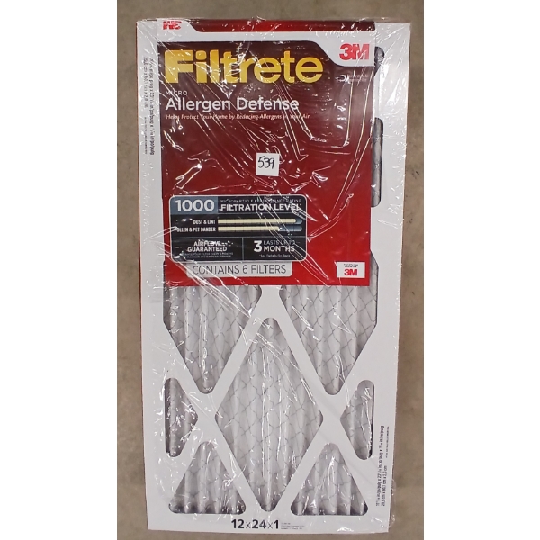 LOT OF 6 - 3M FURNACE FILTERS