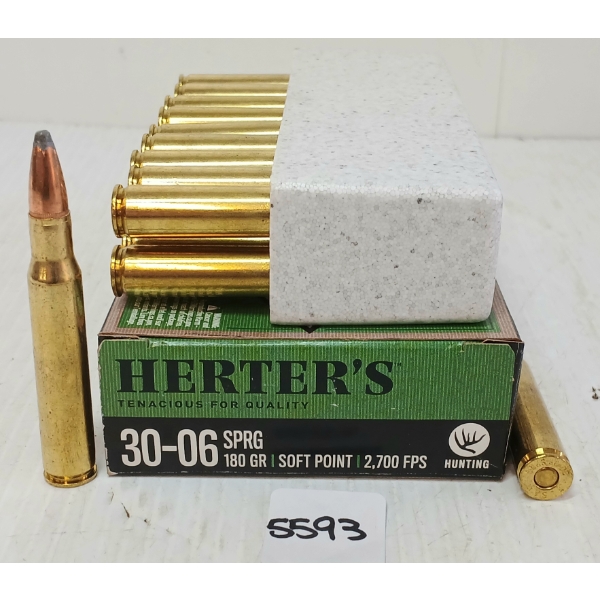 AMMO: 20X HERTER'S .30-06 SPRG - 180GR - SP