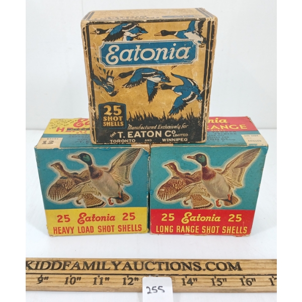 LOT OF 3 - EATONIA COLLECTIBLE AMMO BOXES