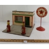 Image 1 : LOT OF 2 - TEXACO PRESS-BOARD PLAY SET & TIN SIGN