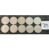 Image 2 : LOT OF 10 - 1968 CDN 25 CENT COINS
