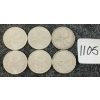Image 1 : LOT OF 6 - 1965-1968 CDN 25 CENT COINS