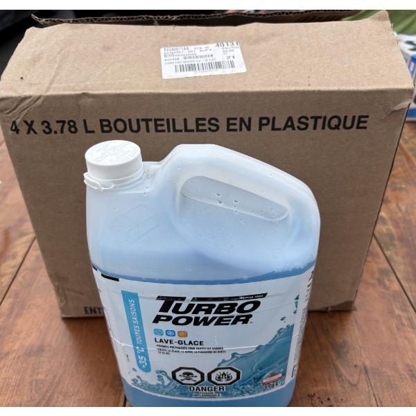 LOT OF 4 BOTTLES - WIPER FLUID - 3.78L EA