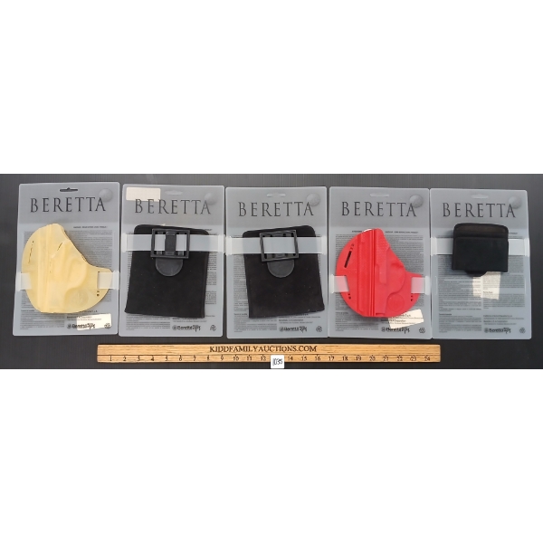 LOT OF 5 - BERETTA HANDGUN HOLSTERS & POUCHES