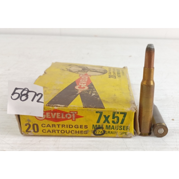 AMMO: 20X GEVELOT 7X57MM MAUSER - 174GR - SPE