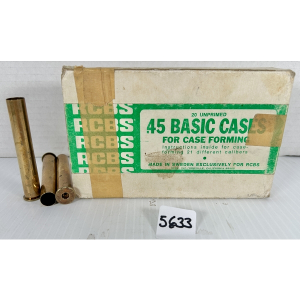 BRASS: 20X RCBS .45 BASIC 3.155 IN