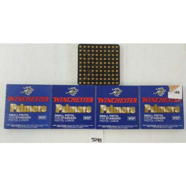 PRIMERS: APPROX 400X WINCHESTER SMALL PISTOL STANDARD  PRIMERS - WSP 