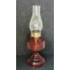 Image 2 : RISDON MFG.CO. P&A RED GLASS WEDDING SCROLL KEROSENE LAMP