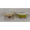 Image 4 : LOT OF 2 - PYREX CASSEROLE DISHES W/ HOSPITALITY TRAYS