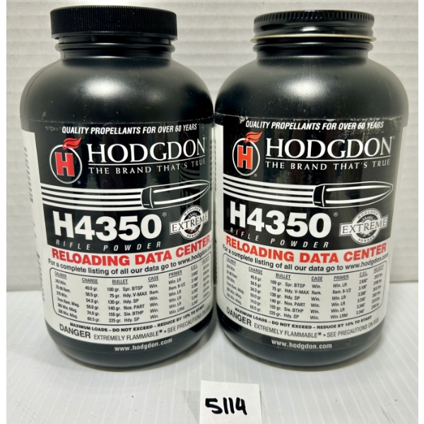 POWDER: 1.5 LBS HODGDON H4350