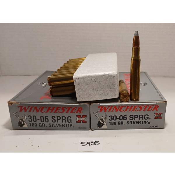 AMMO: 40X WINCHESTER SUPER X .30-06 SPRG - 180GR - SILVERTIP