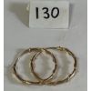 Image 2 : PAIR OF 10K GOLD HOOP EARRINGS