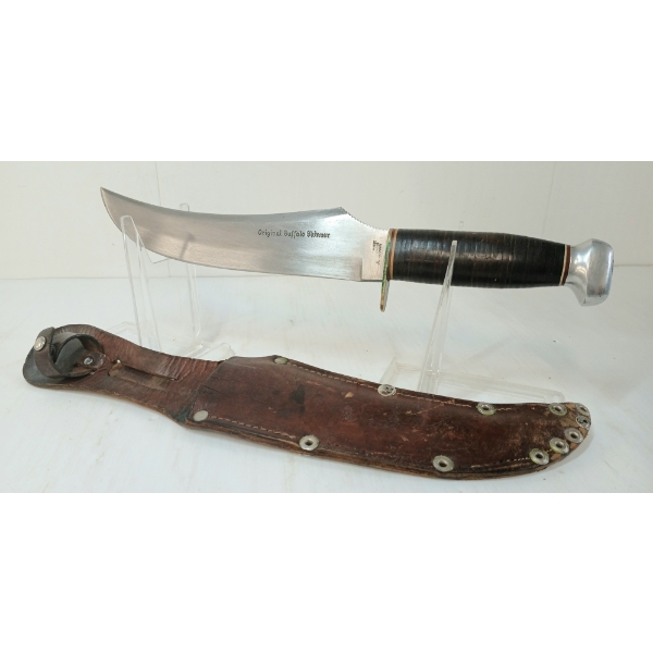 ORIGINAL BUFFALO SKINNER W/ LEATHER SHEATH - GERMANY