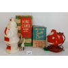 Image 4 : LOT OF 2 - HARETT-GILMAR PLASTIC "KING SANTA" BANK LITE & MILLER "SANTA GLOWS"