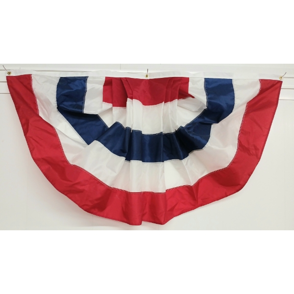RED, WHITE & BLUE PLEATED BUNTING