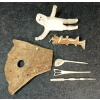 Image 9 : FISHERMAN & ARCTIC CHAR - SIGNED - ANTLER & WOOD